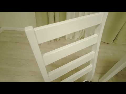 Обеденный стул ROSARIO / white, ткань тёмно-серая (150), id 19919 в Новосибирске - видео 10
