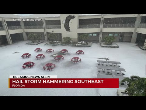 Hail storm hammers the Southeast