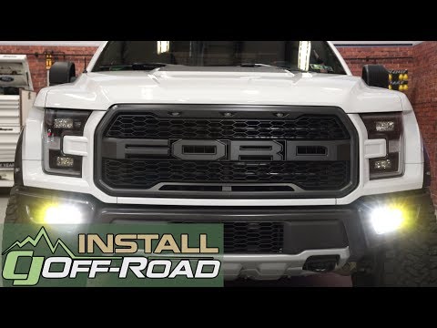 F-150 Raptor Fog Light Bezel & Mounting Kit w/Baja Designs White/Amber LEDs 2017-2020 Installation