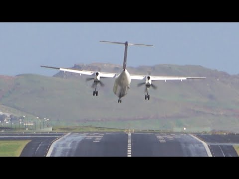 AWESOME NOSE DIVE LANDING Sata Dash 8-400 at Madeira Airport