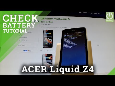 How to Check Battery Temperature ACER Liquid Z4 - Battery Info