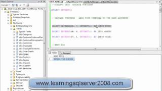 SQL Tutorial - SQL DATE Functions like GETDATE, DATEADD, CONVERT