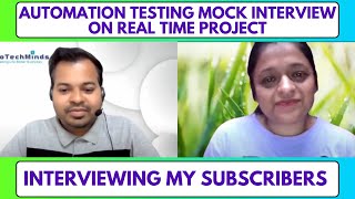 Download the video "Automation Testing Mock Interview for 1 to 3 YOE | Live Interview by Software Testing by MKT"
