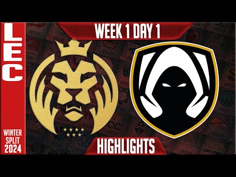 MAD vs TH Highlights | LEC Winter 2024 Week 1 Day 1 | MAD Lions KOI vs Team Heretics