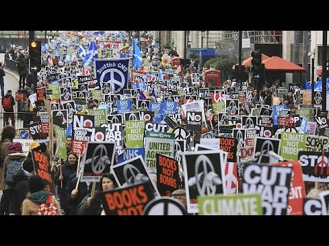 Protest in London against UK's Trident nuclear deterrent