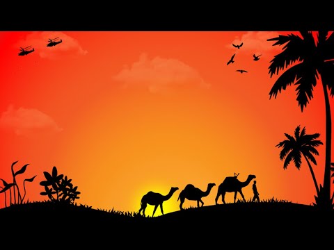 Scenery illustration design in adobe illustrator