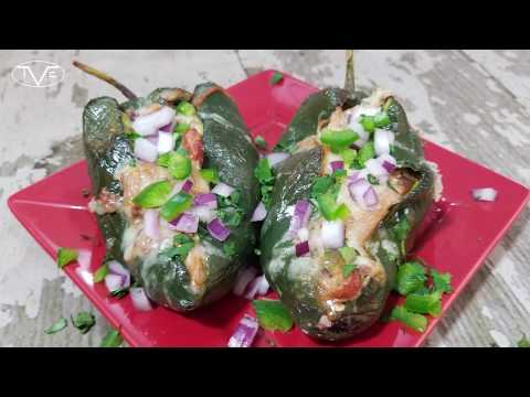 Pulled Pork Chili Verde Stuffed Poblanos Recipe |...
