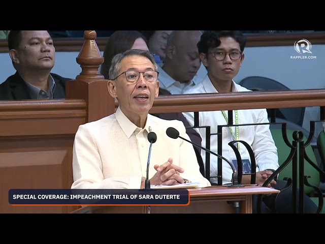 LIVE UPDATES: Impeachment trial of Vice President Sara Duterte
