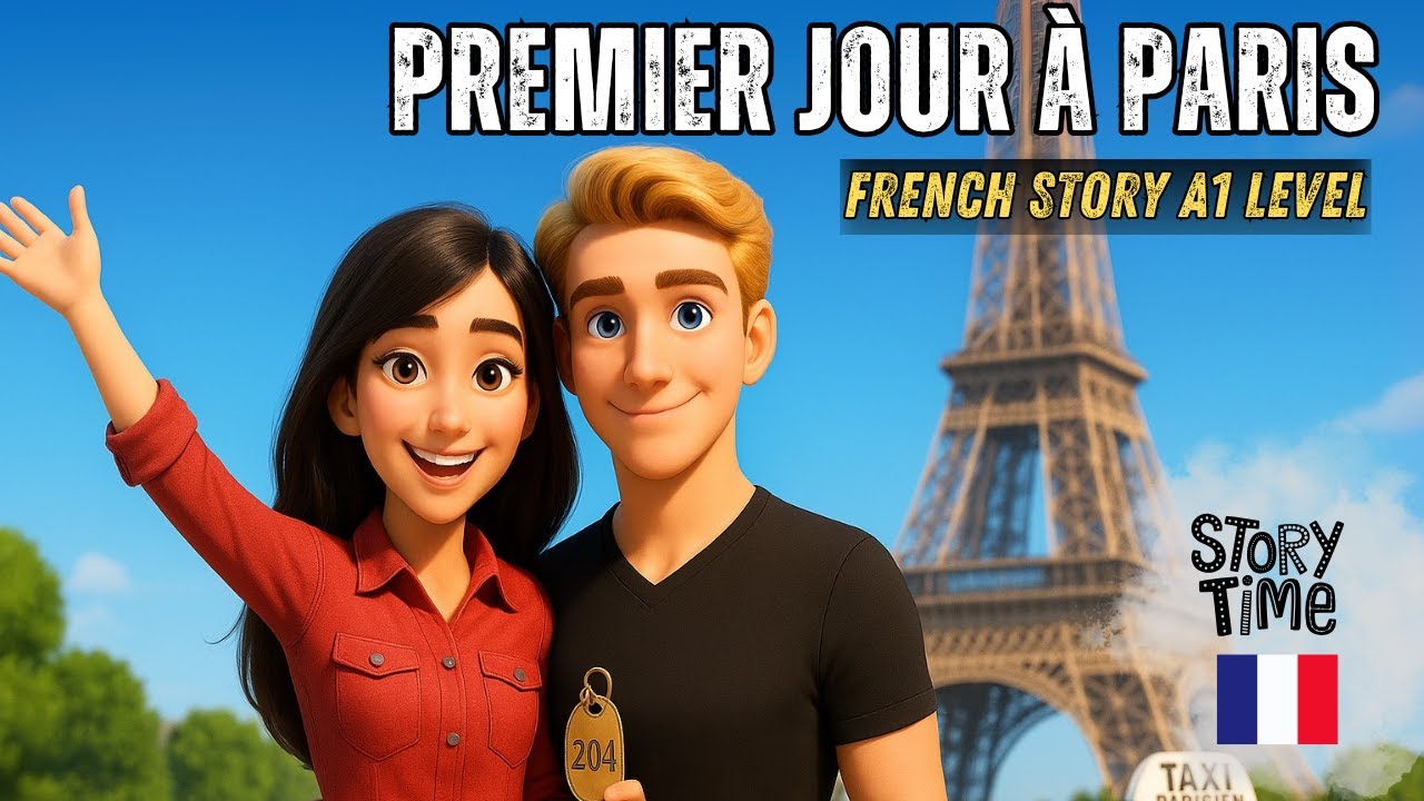 French Listening & Speaking Practice – Premier jour à Paris (French A1 Story Beginners)