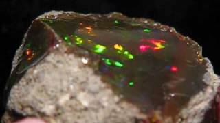 Ethiopian Welo Opal RARE Black brown base color 30gram piece