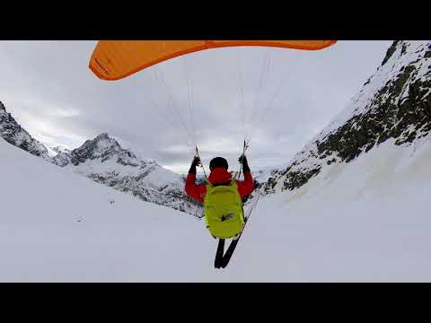 Ski-fly mission in Chamonix. The only way down! // DAVE SEARLE
