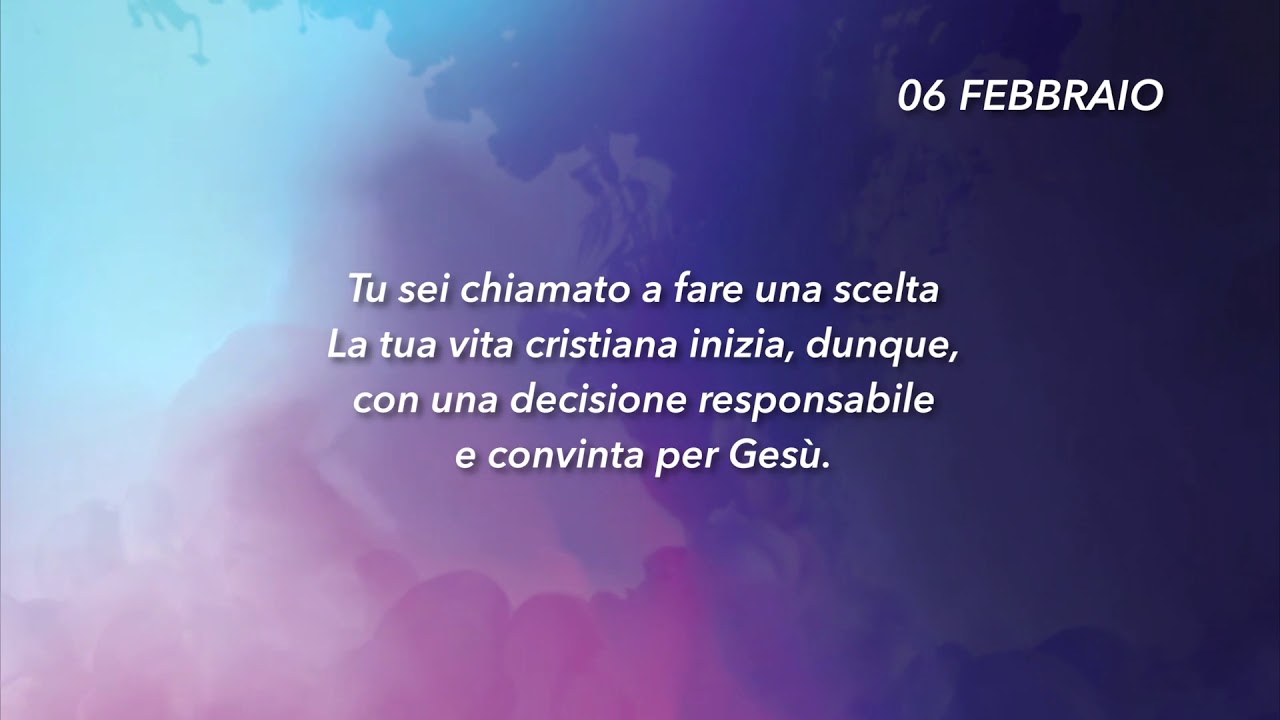 Meditazione Calendario "Parole di Vita" del 06 Febbraio 2019