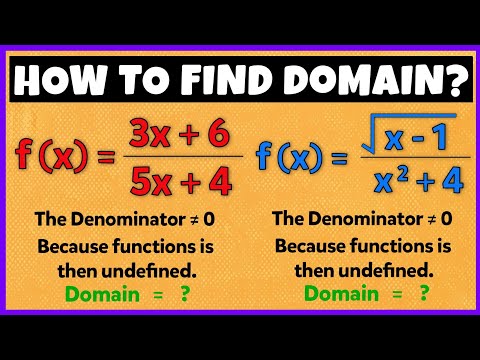How to Find the Domain of a Function? Polynomials, Radicals and Fractions