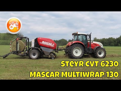 Baling 2023 | Steyr CVT 6230 & Mascar Multiwrap 130 baling hay
