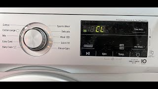 LG washing  machine Error Code CL What is and how to turn OFF. Full explain video.