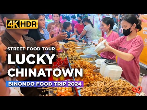 Tour at LUCKY CHINATOWN Manila | See the Crowded Mall and BINONDO FOOD Trip 2024【4K HDR】