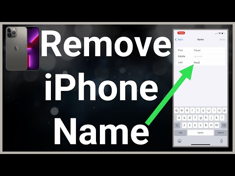 How To Remove Name On iPhone