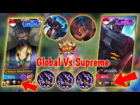 Global Top 1 Hanzo Against Hylos Top 1 Supreme We Kill Until He's Scared | Hanzo Top 1 Global | MLBB
