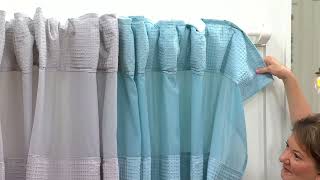 Hookless Waffleknit Hidden Hook Shower Curtain with Window on QVC