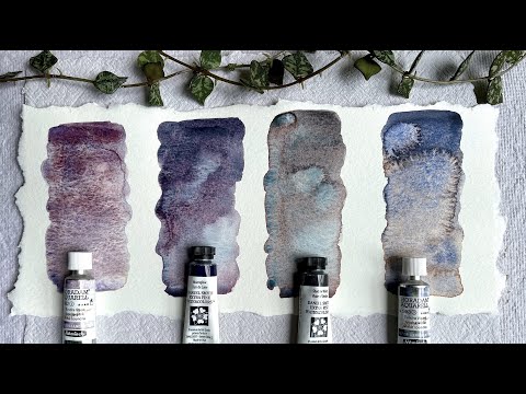Schmincke Super Granulation and Daniel Smith haze watercolors swatching