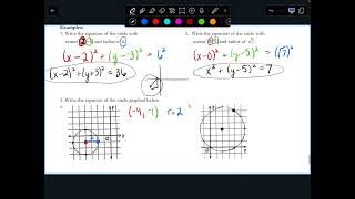 Unit 10 Day 5: Equations of a Circle