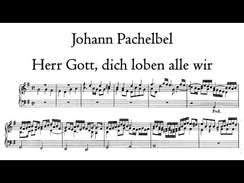 Pachelbel: Herr Gott, dich loben alle wir - Schuke organ (1977), Erfurt, Hauptwerk