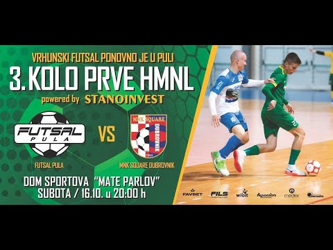 [16/10/2021, 20:00] 1. HMNL , 3. kolo MNK Futsal Pula Stanoinvest - MNK Square Dubrovnik