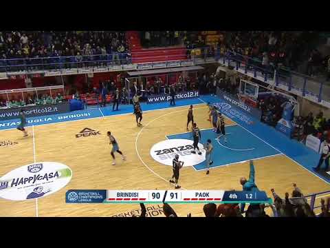 HAPPY CASA BRINDISI 93 - PAOK SALONICCO 91 - Champions League FIBA 2019/20