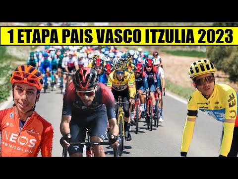 1 ETAPA VUELTA al PAIS VASCO ITZULIA 2023 EGAN Bernal CARAPAZ y VINGEGAARD