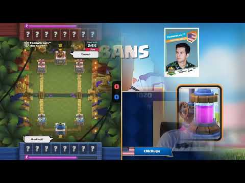 Cmc hugs vs Trainer Luis 2017 clash Royale American crown tournament
