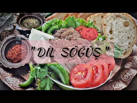 Turkish Food Recipe ; Dil Söğüş / Boiled  Sliced beef (ox) tongue