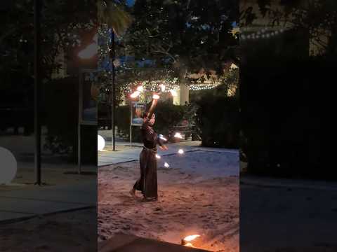 Fire show at the Pullman Phuket Karon Beach Resort in Thailand