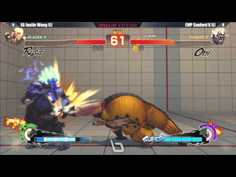 SSF4 AE2012 Grand Final - EG Justin Wong vs EMP Sanford K - Next Level Battle Circuit #58