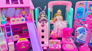 Download lagu 11 Minutes Satisfying with Unboxing Barbie Doll Pink Rock Bed Toys, Swing& Slide Toys Review | ASMR mp3