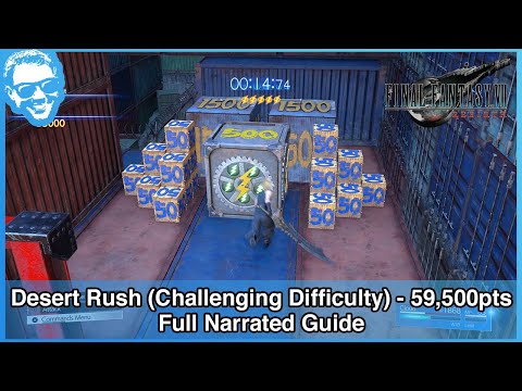 Desert Rush Minigame (Challenging Difficulty) - Full Narrated Guide - Final Fantasy VII Rebirth