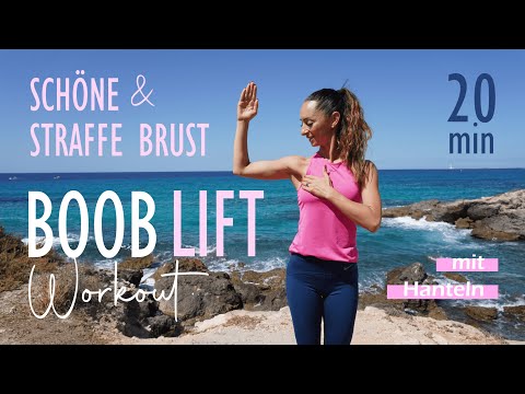 20 MIN NATURAL BOOB LIFT / Get a beautiful, shaped and firm chest / with dumbbels | Katja Seifried
