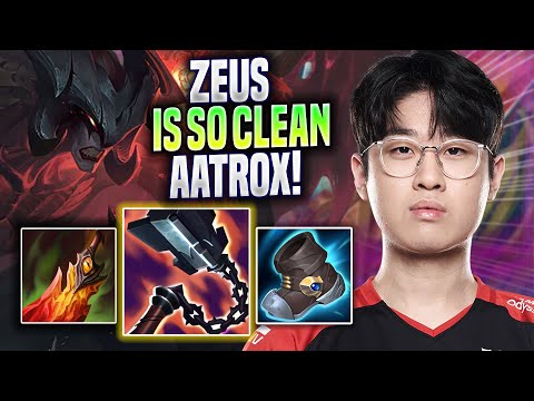 ZEUS IS SO CLEAN WITH AATROX! - T1 Zeus Plays Aatrox TOP vs Rumble! | Season 2022