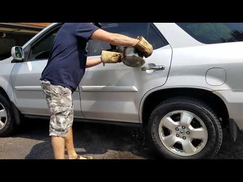 Remove dent with boiling water