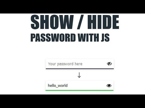 Showhide Password Toggle With Javascript Codingwithfun