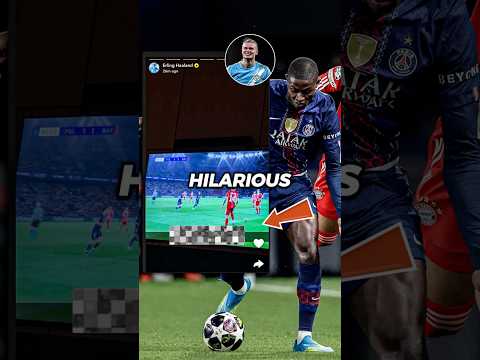 Behind the scenes of the PSG vs Bayern match — Haaland supporting Arsenal in the UCL.💀🤣