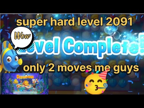 fishdom super hard level 2091 | level completed only 2 moves | #fishdom | #games @Fishdomlover95