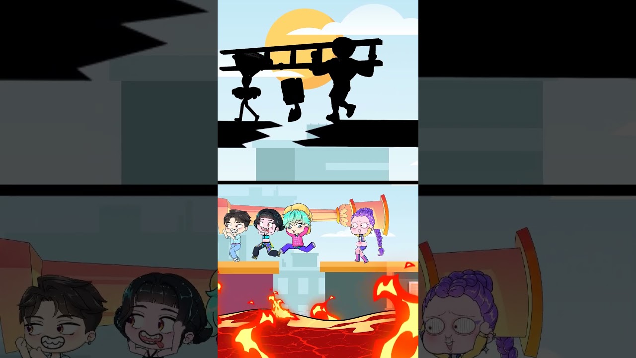 Help Team KPop Demon Hunters overcome the lava challenge. #shorts #kpopdemonhunters