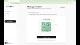 miniCRM Tutorial - Scan/Koneksi WhatsApp
