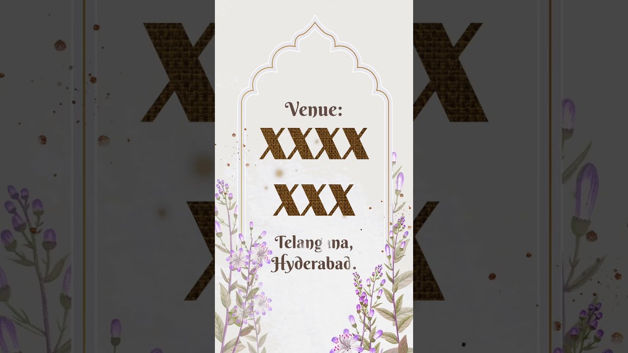 68 SGV 3D Wedding Vartical Invitation