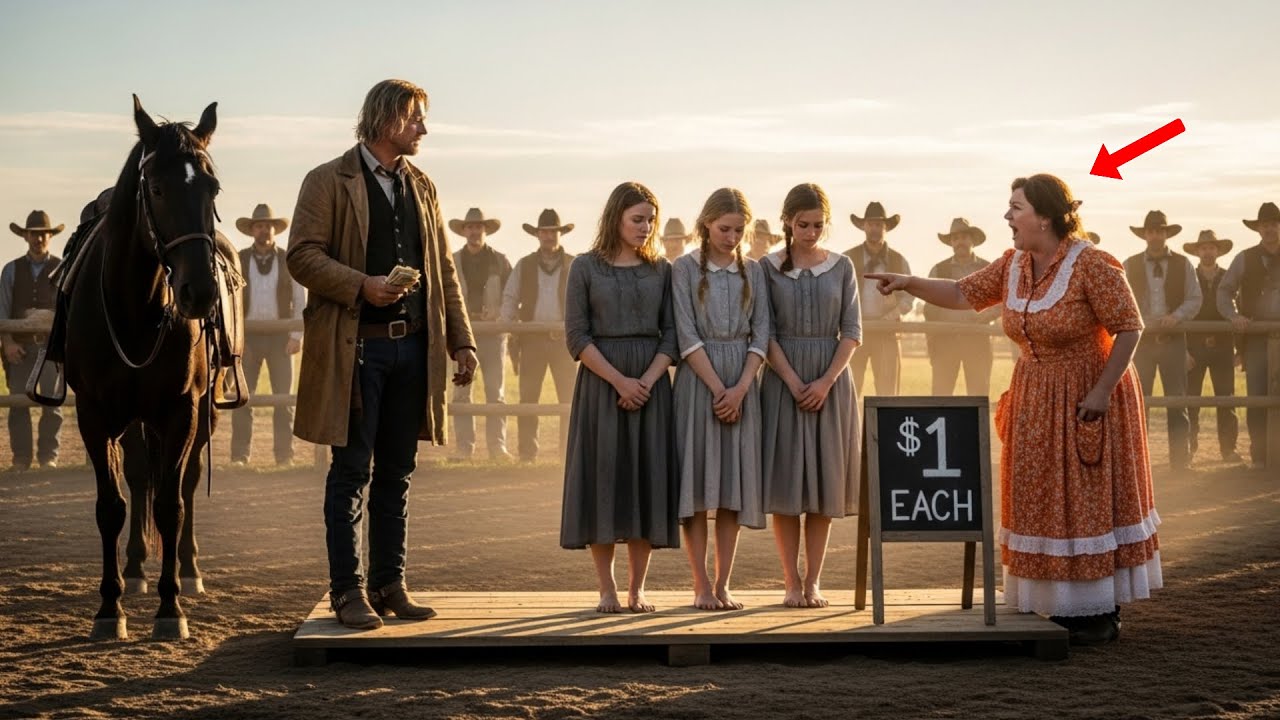 Angry Cowboy Bought 3 Young Sisters Sold By Stepmother, What he Did Next Shocked The Whole West