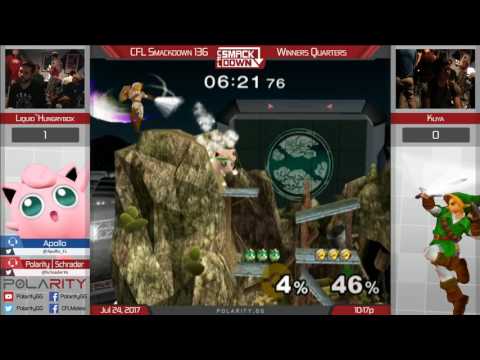 CFL Smackdown 136 Melee - Liquid`Hungrybox (Puff) vs Kuya (Link) - Doubles Winners Quarters
