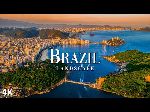 FLYING OVER BRAZIL (4K UHD) I Relaxing Music Along With Beautiful Nature | 4K VIDEO ULTRA HD