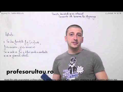 45   cls11   Functii derivabile   functii derivabile pe un interval consecinte ale teoremei lui Lagrange   aplicatii   partea 1