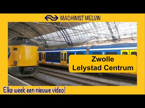 4k HANZELIJN ZWOLLE naar LELYSTAD met een NS SNG! 15minuten trajectvideo. UITZICHT Machinist!