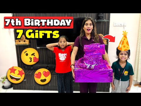 7 Gifts On 7th Birthday For Ruhi 🤩😘 | Daily Dolly Vlogs 